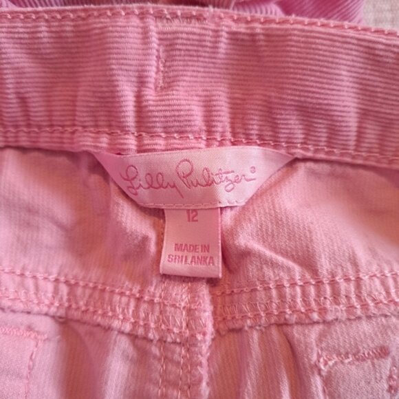 Lilly Pulitzer girls size 12 pink corduroy pants - Picture 6 of 6